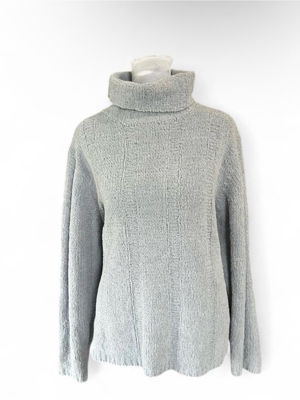 Cherokee Light Light Blue/Gray Turtleneck Sweater